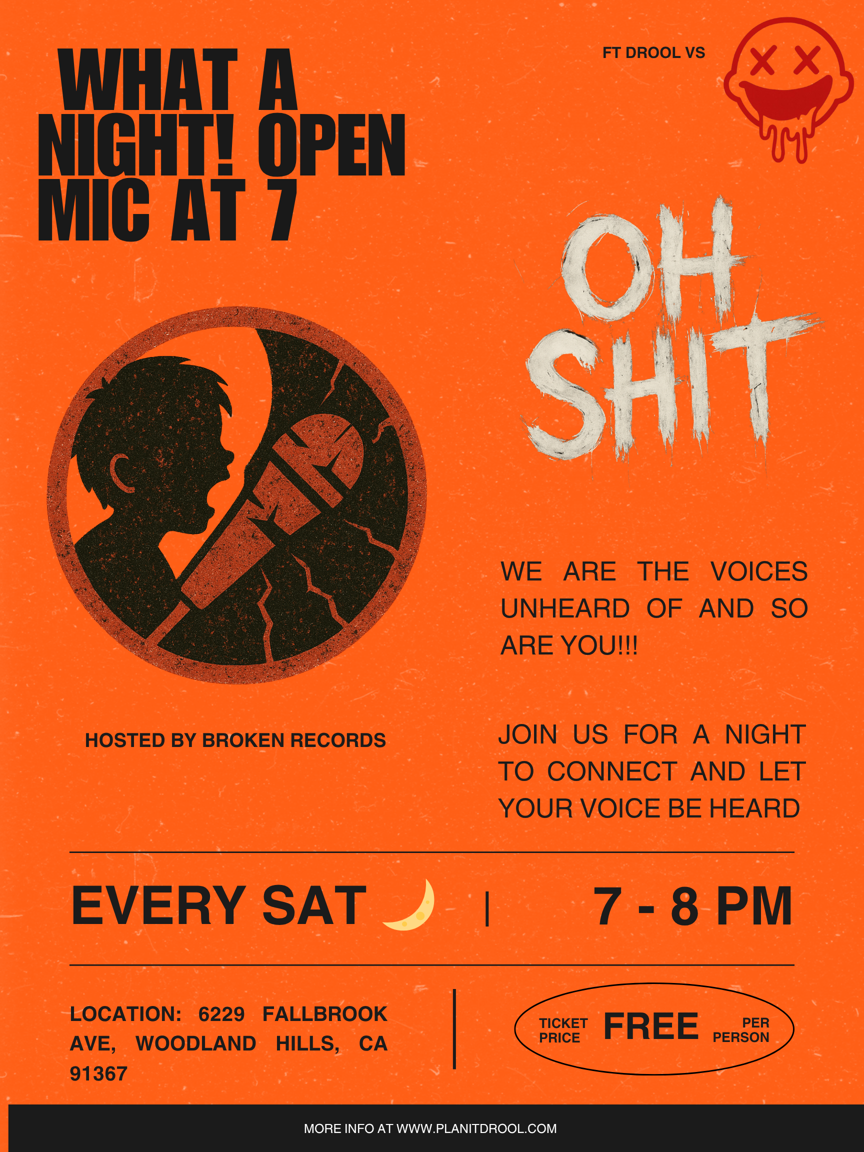 Saturday Open Mic Flyer